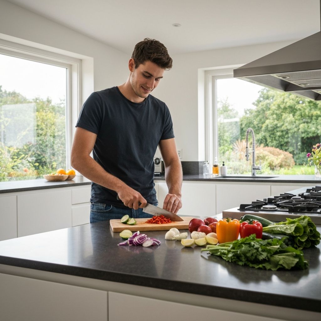 Preparing healthy meal